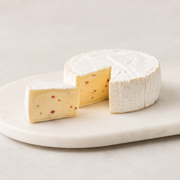 Tiroler Bio Chili Camembert aus Bio-Heumilch mit Chili und cremig-pikanter Note