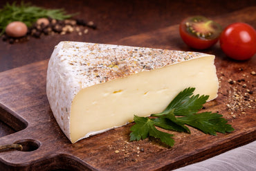 Bio Gambrinus Weichkäse aus Tiroler Bio-Heumilch mit Hopfen, Malz und Kräutern