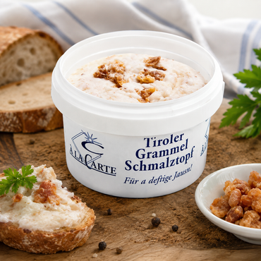 Tiroler Grammelschmalz mit herzhaften knusprigen Grammeln