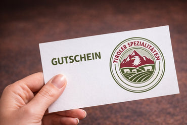 Geschenkgutschein von Tiroler Spezialitäten zum Einlösen im Online Shop