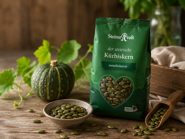Naturbelassene steirische Kürbiskerne mit nussigem Geschmack