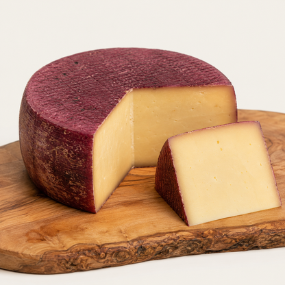Südtiroler Weinkäse mit dunkler Rinde und kräftigem Geschmack